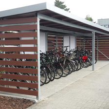 Curth & Fiedler, Schlosserei in Leipzig, Fahrradparker mit Überdachung